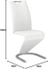 Freischwinger >Pupik II< in weiß - 45x102x62cm (BxHxT)