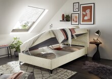 Boxbett >ANDON 1< Liegefläche 120x200 cm, cream - 121x102x210 (BxHxT)