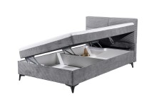 Boxbett >ANDON 1< Liegefläche 120x200cm, Bezug ash - 121x102x210cm (BxHxT)