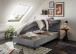 Boxbett >ANDON 1< Liegefläche 120x200cm, Bezug ash - 121x102x210cm (BxHxT)