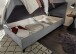 Boxbett >ANDON 1< Liegefläche 120x200cm, Bezug ash - 121x102x210cm (BxHxT)