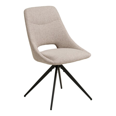 Esszimmerstuhl >Dokka< (2er-Set) 360° Drehfunktion, in Sand - 52x87,5x57,5 (BxHxT)