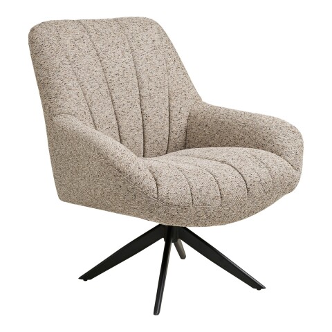 Sessel >Grandola< 360° Drehfunktion, in Grau - 81x93x84cm (BxHxT)