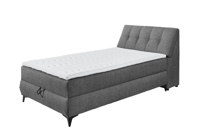 Boxbett >ATLANTIS 6< 120x200 cm Liegefläche, Bezug anthrazit - 125x102x240cm (BxHxT)