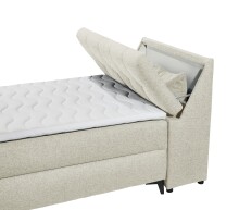 Boxbett >ATLANTIS 6< 120x200 cm Liegefläche, Bezug Ivory - 125x102x240cm (BxHxT)