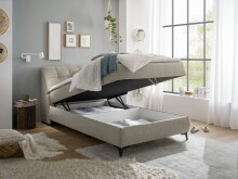 Boxbett >ATLANTIS 6< 120x200 cm Liegefläche, Bezug sand - 125x102x240cm (BxHxT)