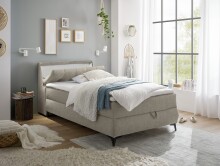 Boxbett >ATLANTIS 6< 120x200 cm Liegefläche, Bezug sand - 125x102x240cm (BxHxT)