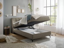 Boxbett >ATLANTIS 6< 120x200 cm Liegefläche, Bezug espresso - 125x102x240cm (BxHxT)