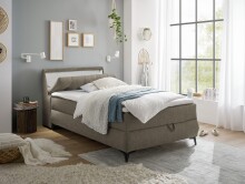 Boxbett >ATLANTIS 6< 120x200 cm Liegefläche, Bezug espresso - 125x102x240cm (BxHxT)