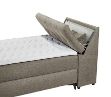 Boxbett >ATLANTIS 6< 120x200 cm Liegefläche, Bezug espresso - 125x102x240cm (BxHxT)