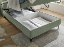 Boxbett >ATLANTIS 6< 120x200 cm Liegefläche, Bezug olive - 125x102x240cm (BxHxT)