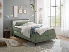 Boxbett >ATLANTIS 6< 120x200 cm Liegefläche, Bezug olive - 125x102x240cm (BxHxT)