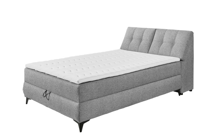 Boxbett >ATLANTIS 6< 140x200 cm Liegefläche, Bezug grey - 145x102x240cm (BxHxT)