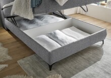 Boxbett >ATLANTIS 6< 140x200 cm Liegefläche, Bezug grey - 145x102x240cm (BxHxT)