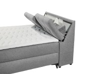 Boxbett >ATLANTIS 6< 140x200 cm Liegefläche, Bezug grey - 145x102x240cm (BxHxT)