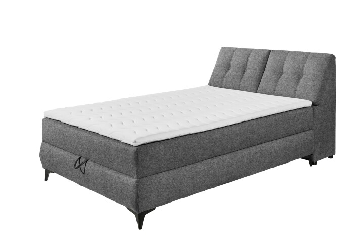Boxbett >ATLANTIS 6< 140x200 cm Liegefläche, Bezug anthrazit - 145x102x240cm (BxHxT)