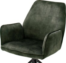Esszimmerstuhl >Ottawa< mit Armlehne in Olive - 60x89x64 (BxHxT) 180 °drehbar