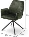 Esszimmerstuhl >Ottawa< mit Armlehne in Olive - 60x89x64 (BxHxT) 180 °drehbar