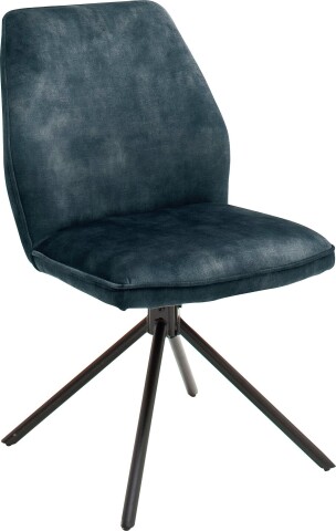 Esszimmerstuhl >Ottawa< in Petrol - 52x89x64 (BxHxT) 180 °drehbar