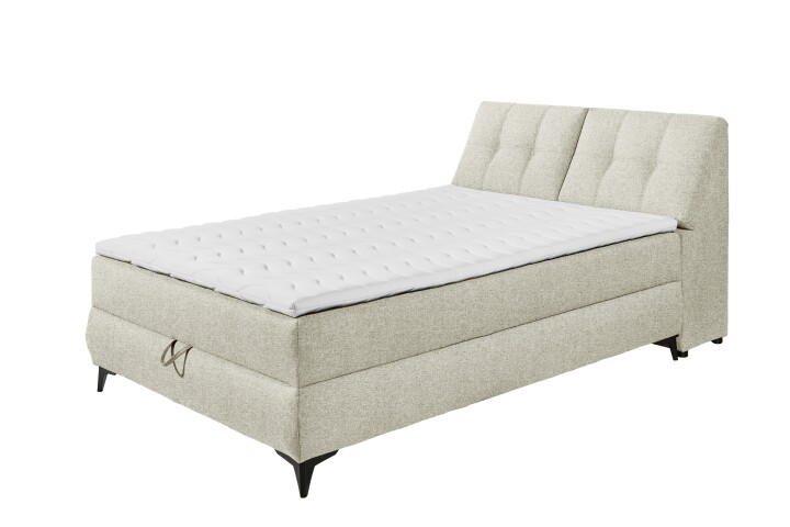 Boxbett >ATLANTIS 6< 140x200 cm Liegefläche, Bezug Ivory - 145x102x240cm (BxHxT)
