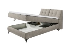 Boxbett >ATLANTIS 6< 140x200 cm Liegefläche, Bezug in sand - 145x102x240cm (BxHxT)
