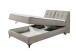 Boxbett >ATLANTIS 6< 140x200 cm Liegefläche, Bezug in sand - 145x102x240cm (BxHxT)