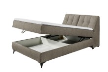 Boxbett >ATLANTIS 6< 140x200 cm Liegefläche, Bezug in espresso - 145x102x240cm (BxHxT)
