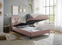 Boxbett >ATLANTIS 6< 140x200 cm Liegefläche, Bezug in flamingo - 145x102x240cm (BxHxT)
