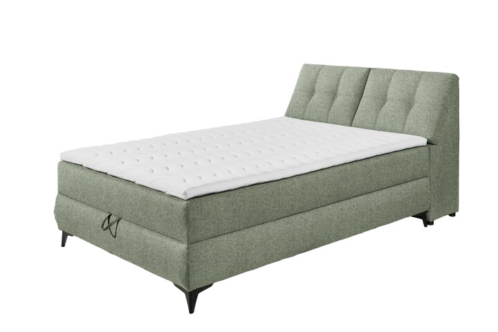 Boxbett >ATLANTIS 6< 140x200 cm Liegefläche, Bezug in olive - 145x102x240cm (BxHxT)