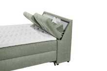 Boxbett >ATLANTIS 6< 140x200 cm Liegefläche, Bezug in olive - 145x102x240cm (BxHxT)