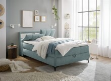 Boxbett >ATLANTIS 6< 140x200 cm Liegefläche, Bezug in mint - 145x102x240cm (BxHxT)