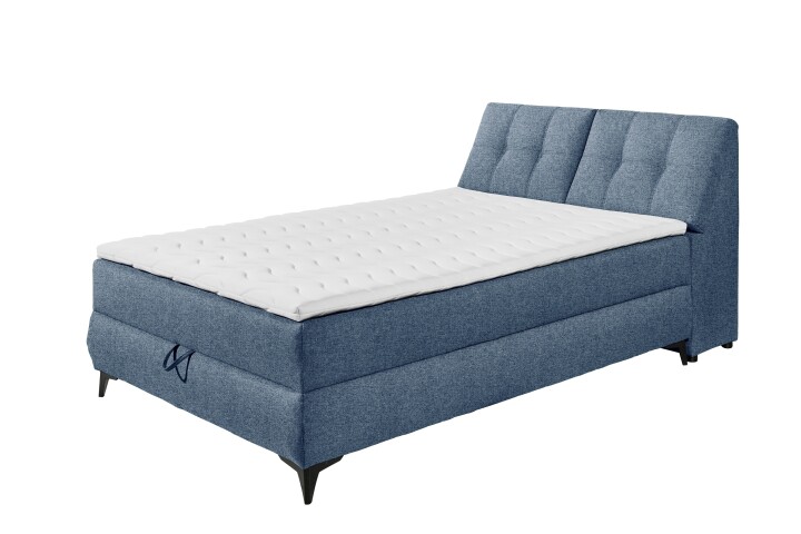 Boxbett >ATLANTIS 6< 140x200 cm Liegefläche, Bezug in blue - 145x102x240cm (BxHxT)
