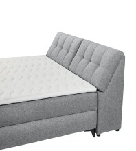 Boxbett >ATLANTIS 6< Liegefläche 180x200 cm, Bezug in grey - 185x102x240cm (BxHxT)