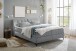 Boxbett >ATLANTIS 6< Liegefläche 180x200 cm, Bezug in grey - 185x102x240cm (BxHxT)