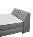 Boxbett >ATLANTIS 6< Liegefläche 180x200 cm, Bezug in dark grey - 185x102x240cm (BxHxT)