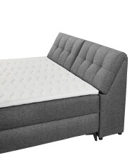 Boxbett >ATLANTIS 6< Liegefläche 180x200 cm, Bezug in anthrazit - 185x102x240cm (BxHxT)