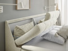 Boxbett >ATLANTIS 6< Liegefläche 180x200 cm, Bezug in Ivory - 185x102x240cm (BxHxT)