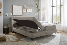 Boxbett >ATLANTIS 6< Liegefläche 180x200 cm, Bezug in sand - 185x102x240cm (BxHxT)