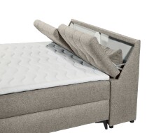 Boxbett >ATLANTIS 6< Liegefläche 180x200 cm, Bezug in sand - 185x102x240cm (BxHxT)