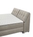 Boxbett >ATLANTIS 6< Liegefläche 180x200 cm, Bezug in sand - 185x102x240cm (BxHxT)