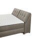 Boxbett >ATLANTIS 6< Liegefläche 180x200 cm, Bezug in espresso - 185x102x240cm (BxHxT)