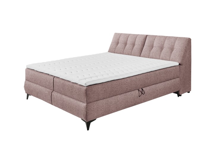 Boxbett >ATLANTIS 6< Liegefläche 180x200 cm, Bezug in flamingo - 185x102x240cm (BxHxT)