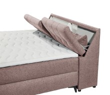 Boxbett >ATLANTIS 6< Liegefläche 180x200 cm, Bezug in flamingo - 185x102x240cm (BxHxT)