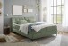 Boxbett >ATLANTIS 6< Liegefläche 180x200 cm, Bezug in olive - 185x102x240cm (BxHxT)