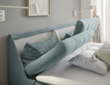 Boxbett >ATLANTIS 6< Liegefläche 180x200 cm, Bezug in mint - 185x102x240cm (BxHxT)
