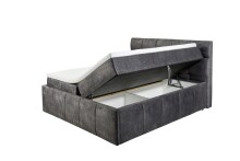 Boxbett >AVIDANO 6< 180x200 cm Liegefläche, Bezug in grey - 203x123x213cm (BxHxT)