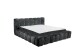 Polsterbett >BEXLEY 9Z< 180x200 cm Liegefläche, Bezug in black - 226x103x245cm (BxHxT)