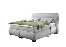 Boxspringbett >EVOLUTION< Liegefläche 160x200cm, Motorverstellung silver - 190x122x220 (BxHxT)