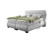 Boxspringbett >EVOLUTION< Liegefläche 160x200cm, Motorverstellung silver - 190x122x220 (BxHxT)