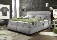 Boxspringbett >EVOLUTION< Liegefläche 160x200cm, Motorverstellung, schlamm - 190x122x220 (BxHxT)